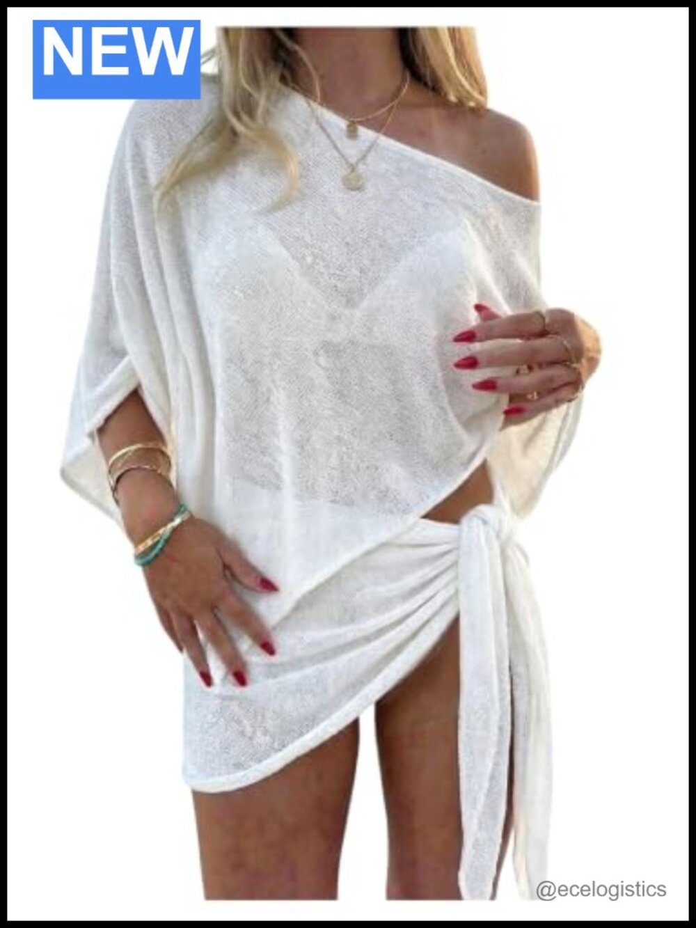 Women's 2 Piece Skirt Set Off Shoulder Bow Tie Half Sleeve Summer Beach Outfit